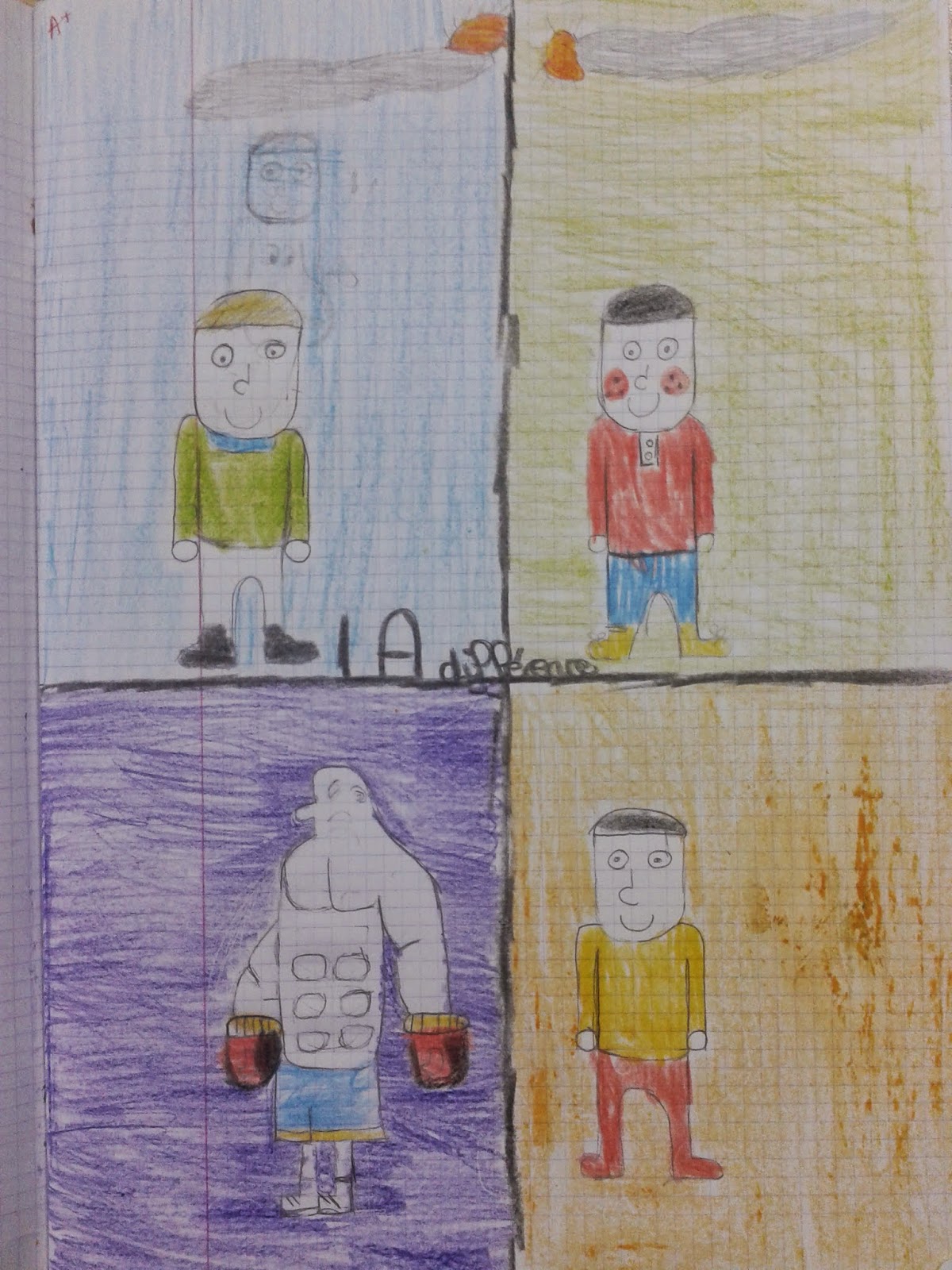 Poésie La Différence De Jean Pierre Siméon Dessin Classe de CM2. École Saint Louis des Français.: Poésie. La différence.