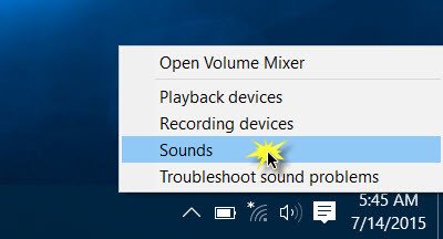 выключить системные звуки Windows-10