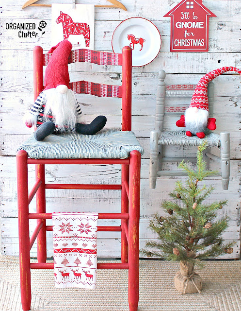 A Nordic Thrift Shop Stool Makeover and Nordic Themed Decor - Organized ...