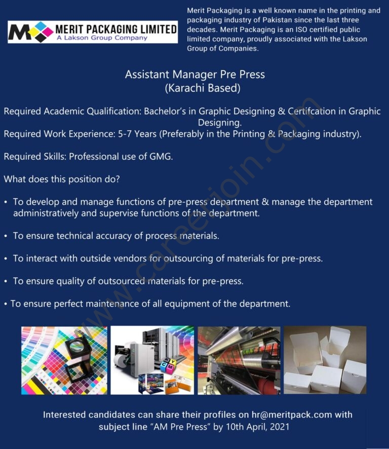 Merit Packaging Ltd Jobs April 2021