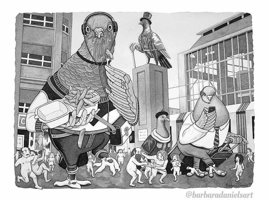 The Role Of Humans And Animals Is Reversed in These Parallel World Illustrations. The Outcome Is Terrifying! The Role Of Humans And Animals Is Reversed in These Parallel World Illustrations. The Outcome Is Terrifying!