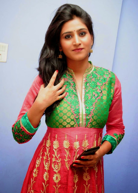 TV Actress Varshini Sounderajan Latest Pics In Red Dress 11