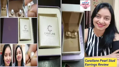 caratlane pearl stud earrings review, caratlane jewellery review, caratlane earrings online
