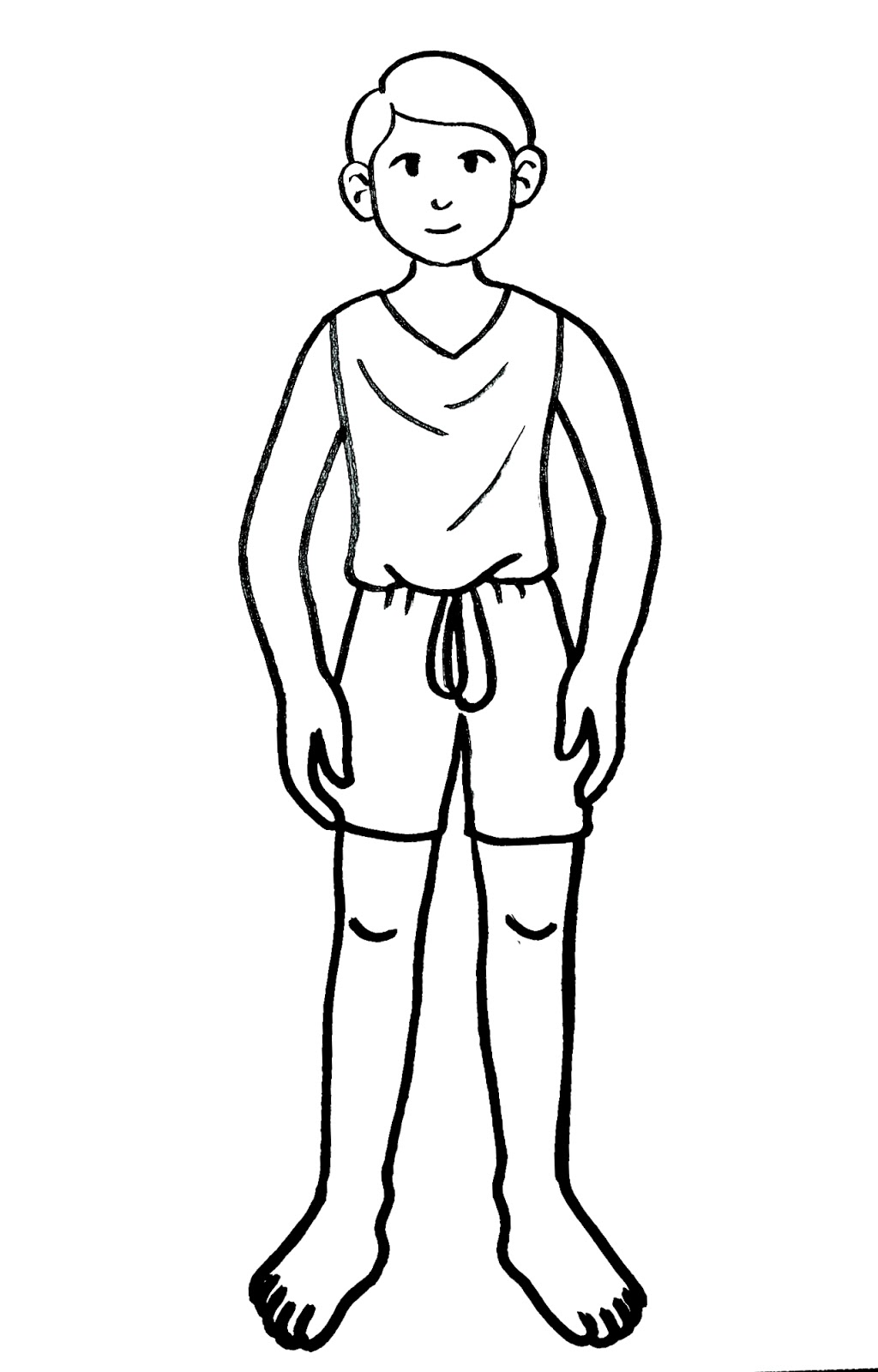 Gambar Anggota Badan Sketch Coloring Page