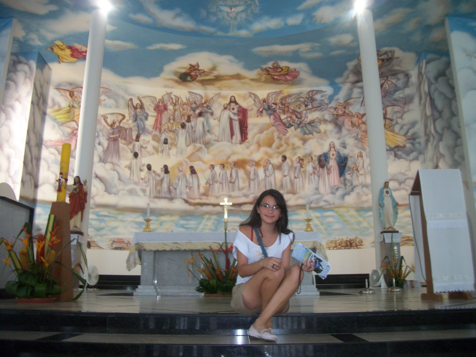 Grupo da visita a comunidade Servos de Maria