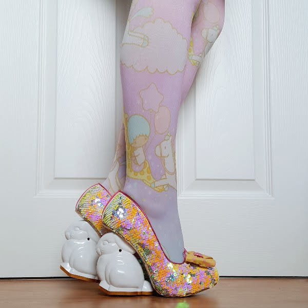 wearing Irregular Choice Paint A Flopsy and Spreading Happiness Sanrio Tights