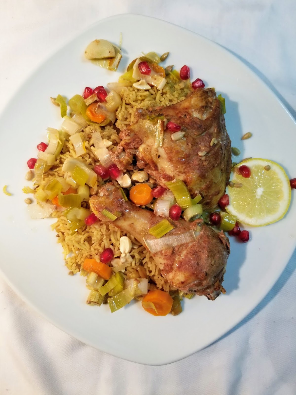 Hot and Cold Running Mom Just my Stuff Arabic Spiced Chicken à la Ouzi