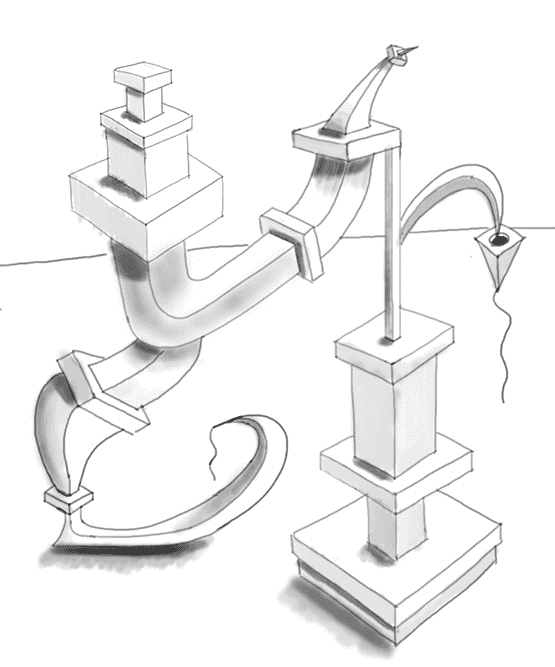 Learn To Draw Marathon: Day 10 - Drawing weird stacking tables composition
