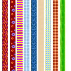 PNG Nr. 2 mit 9 verschiedenen Streifen, senkrecht