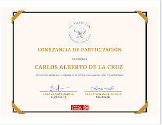 Club de lectura el cafecito, Carlos de la Cruz Suárez