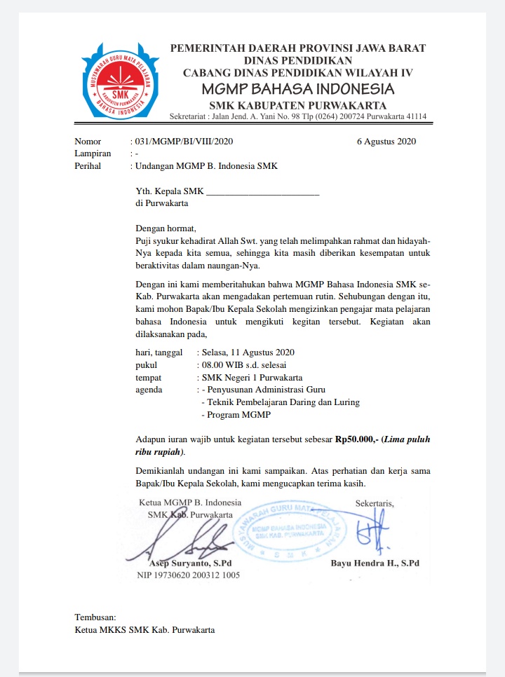 Contoh Surat Undangan Mgmp Mata Pendidikan Contoh Surat Undangan Mgmp Mata Pendidikan