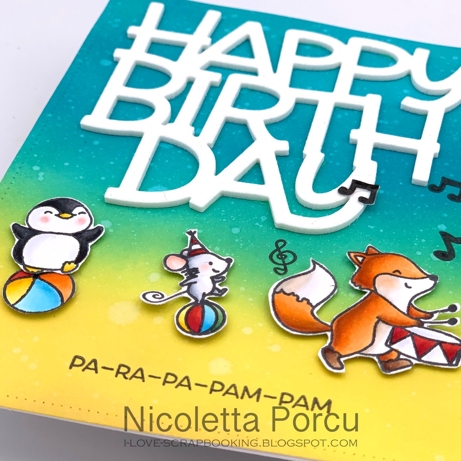 Nicoletta Porcu design Tutorial Animal Parade card