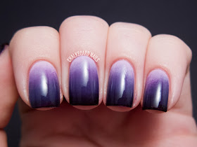 Chalkboard Nails China Glaze Grape Expectations ombre set