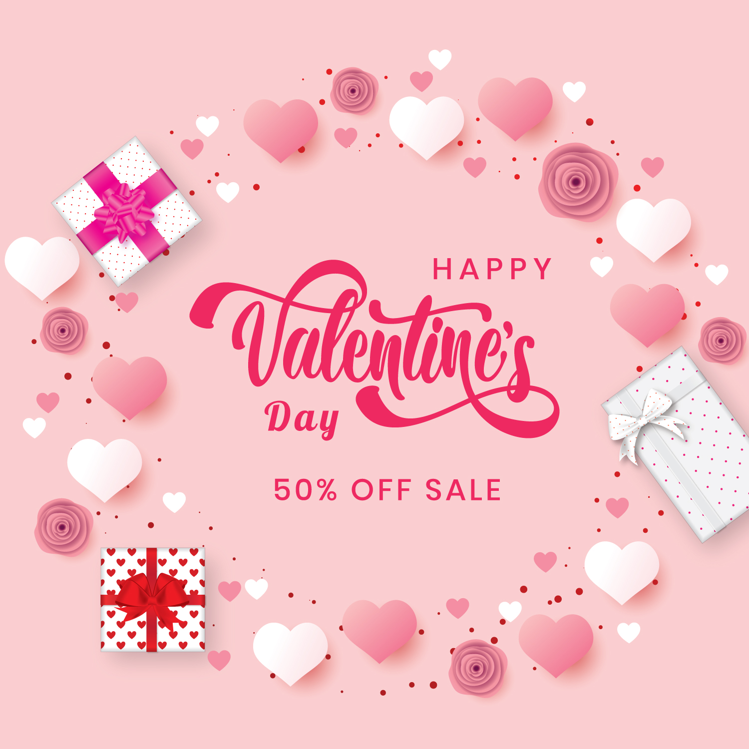 Download the wonderful and elegant Vector Hearts design for Valentine's Day and happy marital occasions