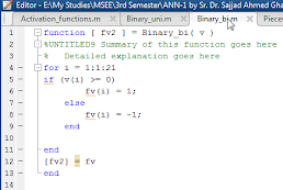 ANN Activation functions in MATLAB - Electronics Garage