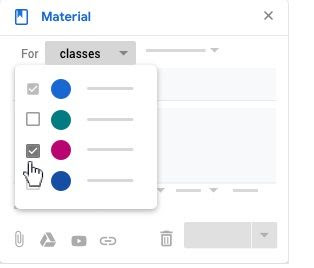 Cara Memposting Materi kesatu kelas atau banyak kelas di Google Classroom