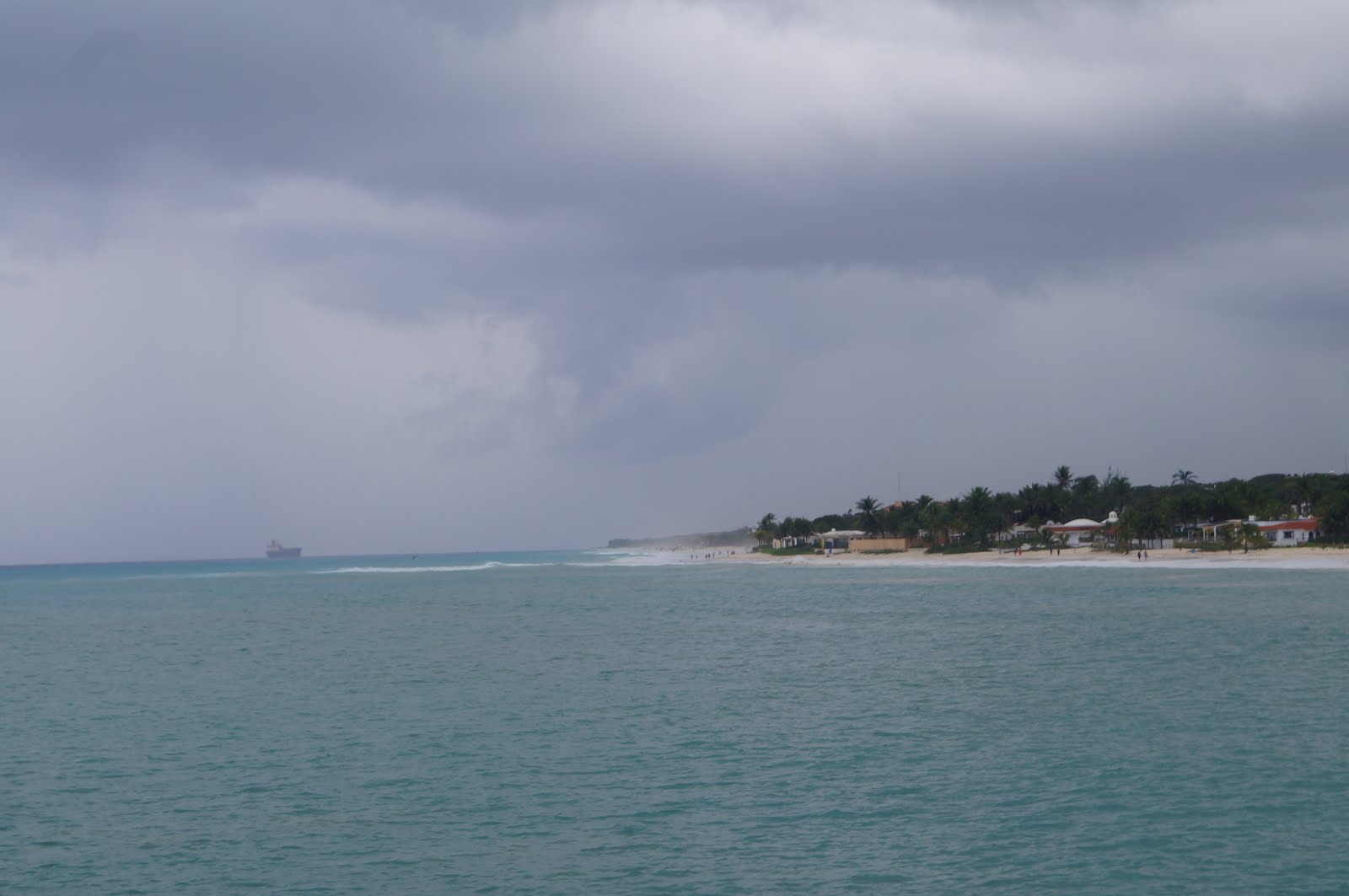 Leaving Playa del Carmen on Ferry to Cozumel in rain