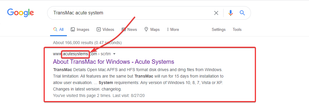 acutesystems search google