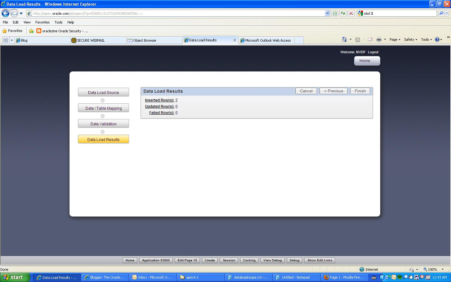The Oracle APEX blog: Creating a data loader