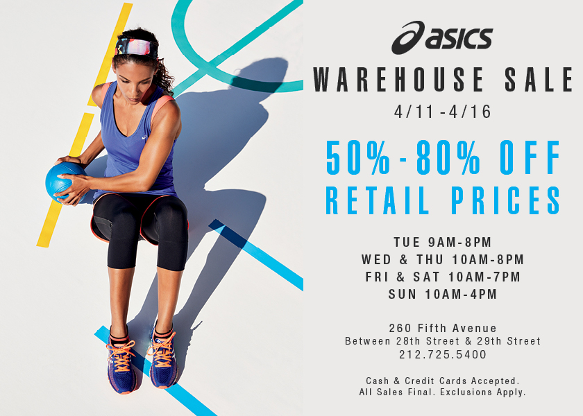 asics warehouse sale 2019