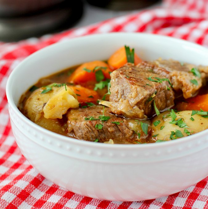 Guinness Beef Stew with potatoes and carrots
