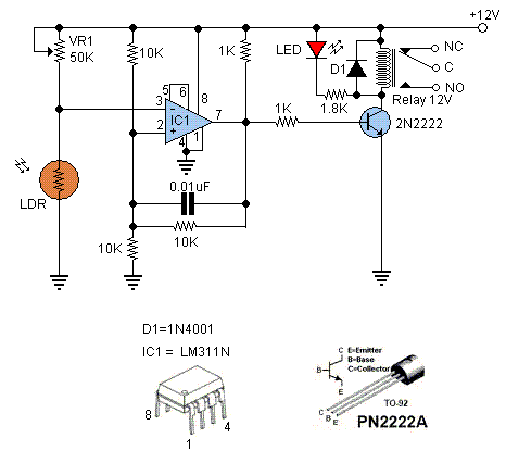 Simple Light Switch | Electronic Circuits Diagram
