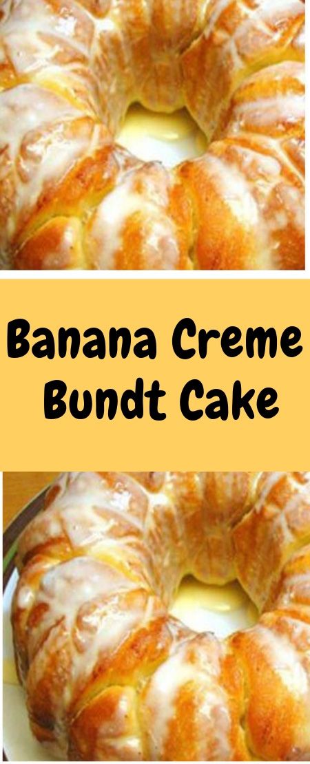 Banana Creme Bundt Cake   Ingredient : 2 bananas 1 (3 oz) package of banana instant pudding 1 c water 1 yellow cake mix 4 eggs ¼ c oil ½ c finely chopped pecans   How to make it : In large mixing…