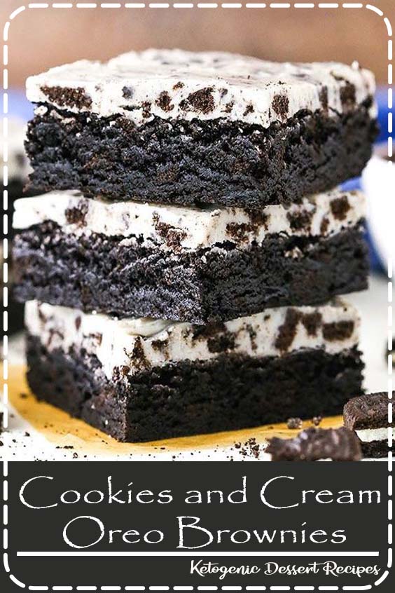 Cookies and Cream Oreo Brownies - The Healthy Chef