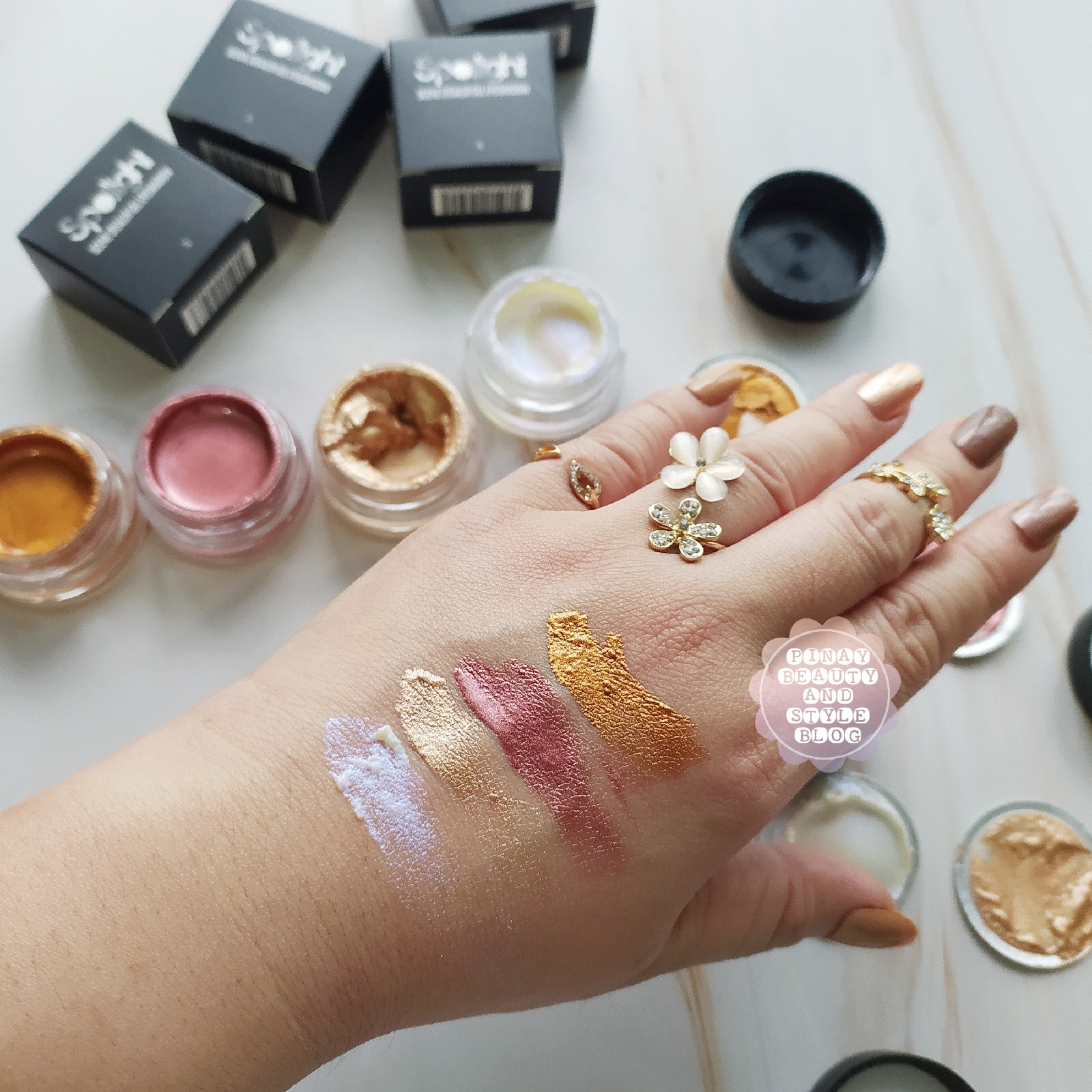 REVIEW Spotlight Cosmetics Scene Stealer Gel Eyeshadow Swatches, Price