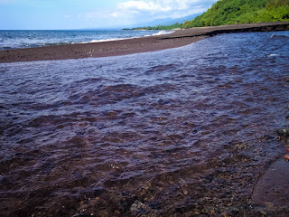 Clean River Beach Outlet Water Flow Of The Tropical Beach At Umeanyar Village North Bali Indonesia