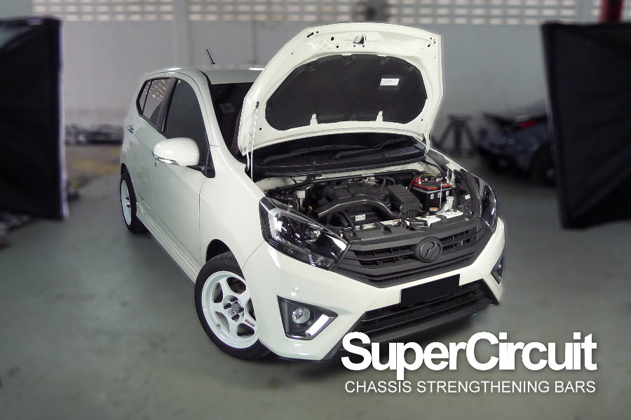 SUPERCIRCUIT CHASSIS STRENGTHENING BARS Perodua Axia Front Strut Bar