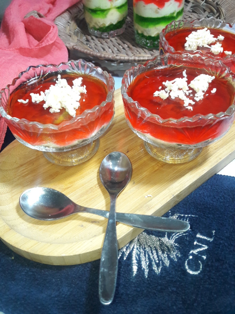 Jello Custard Dessert Recipe Yummy Traditional