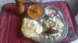 ghee rice with kurma, veg kurma