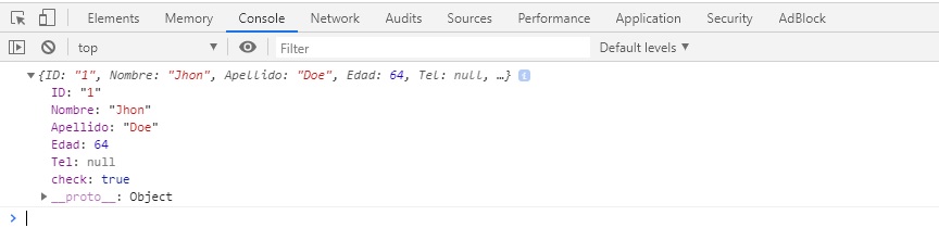 tipos de datos disponibles en JSON