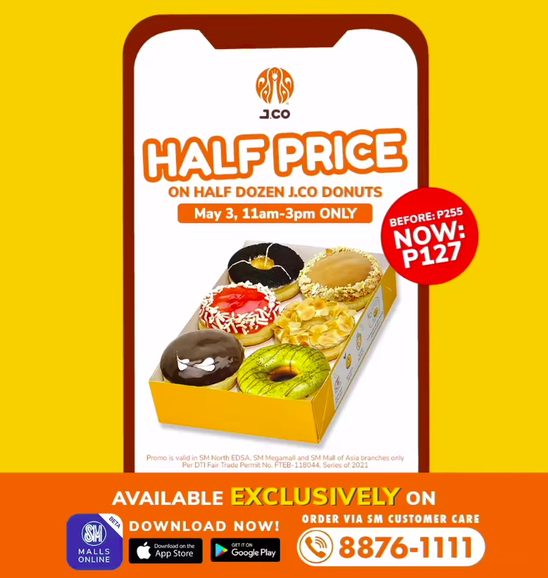Manila Shopper Half Price on HalfDozen J.Co Donuts Promo