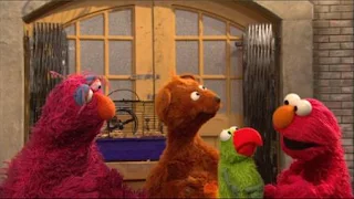Telly, Baby Bear, parrot Ralphie, hamster Chuckie Sue, Elmo, Sesame Street Episode 4401 Telly gets Jealous season 44