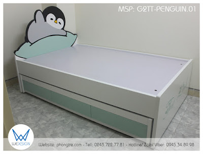 Mẫu giường tầng thấp Chim cánh cụt Gentle Penguin G2TT-PENGUIN.01