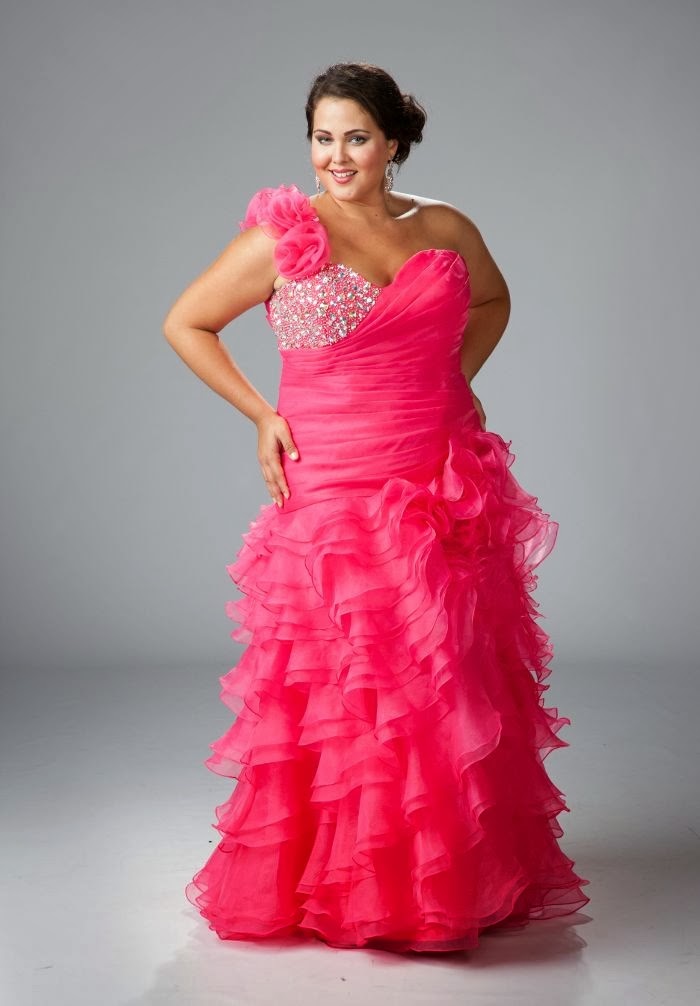 Charming Plus Size Prom Dresses Gown in Great Pink Prom Dresses Gowns