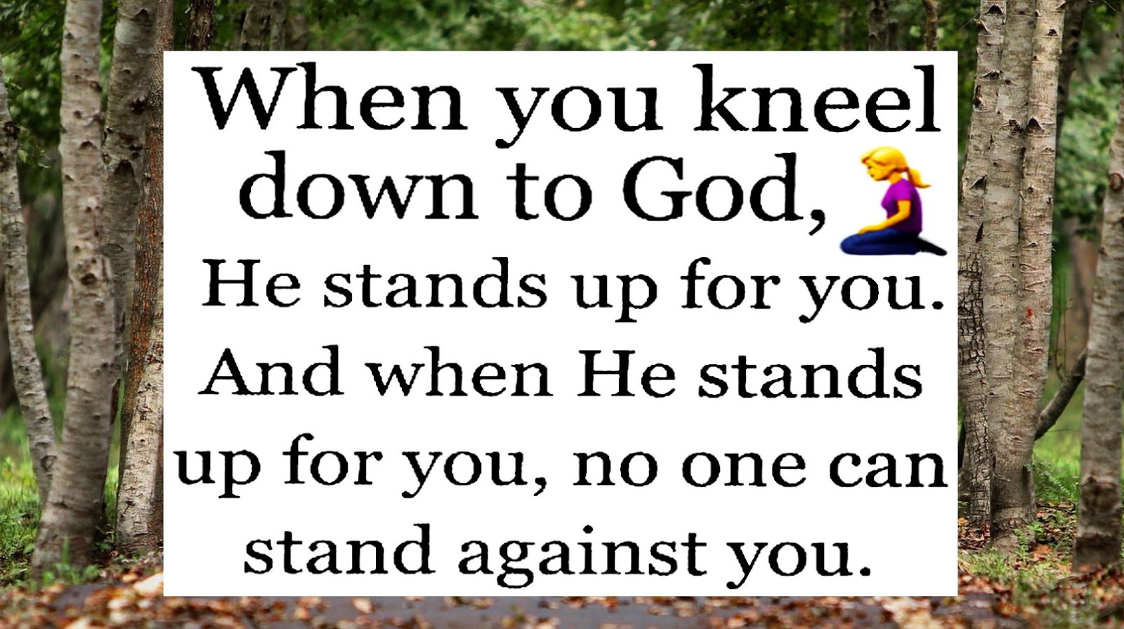 When God stands up for you, No one can stand against you! Amen.
