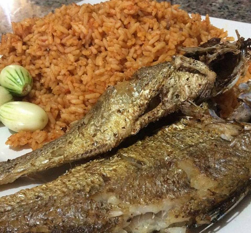 Delicious Jollof Rice With Fried Fish