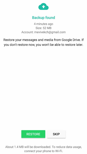 Restore deleted WhatsApp chats from Google Drive backup