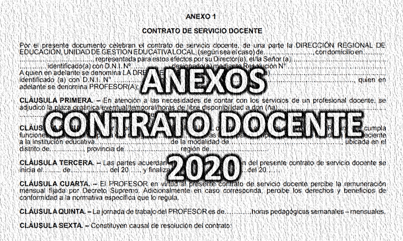 Anexos contrato docente 2020