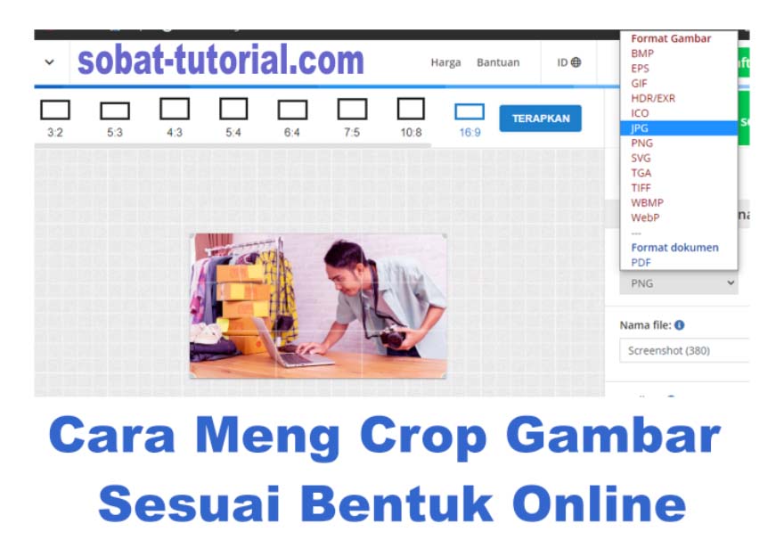 Cara Meng Crop Gambar Sesuai Bentuk Online - Sobat-Tutorial