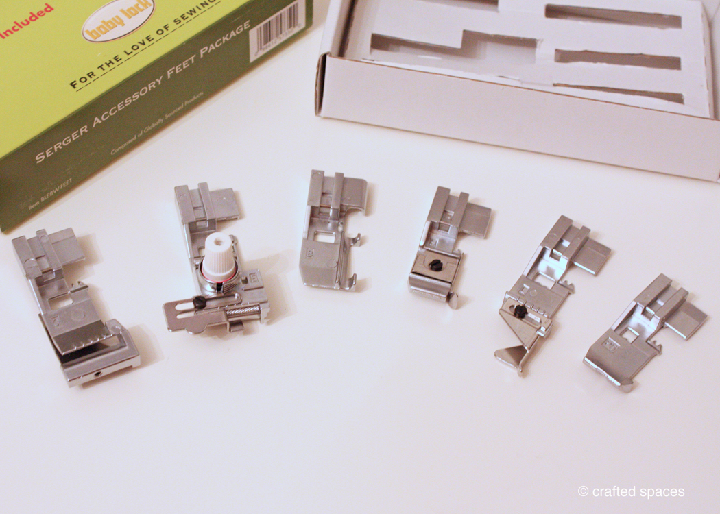 Crafted Spaces Thrift Store Find Serger Accessory Feet Package