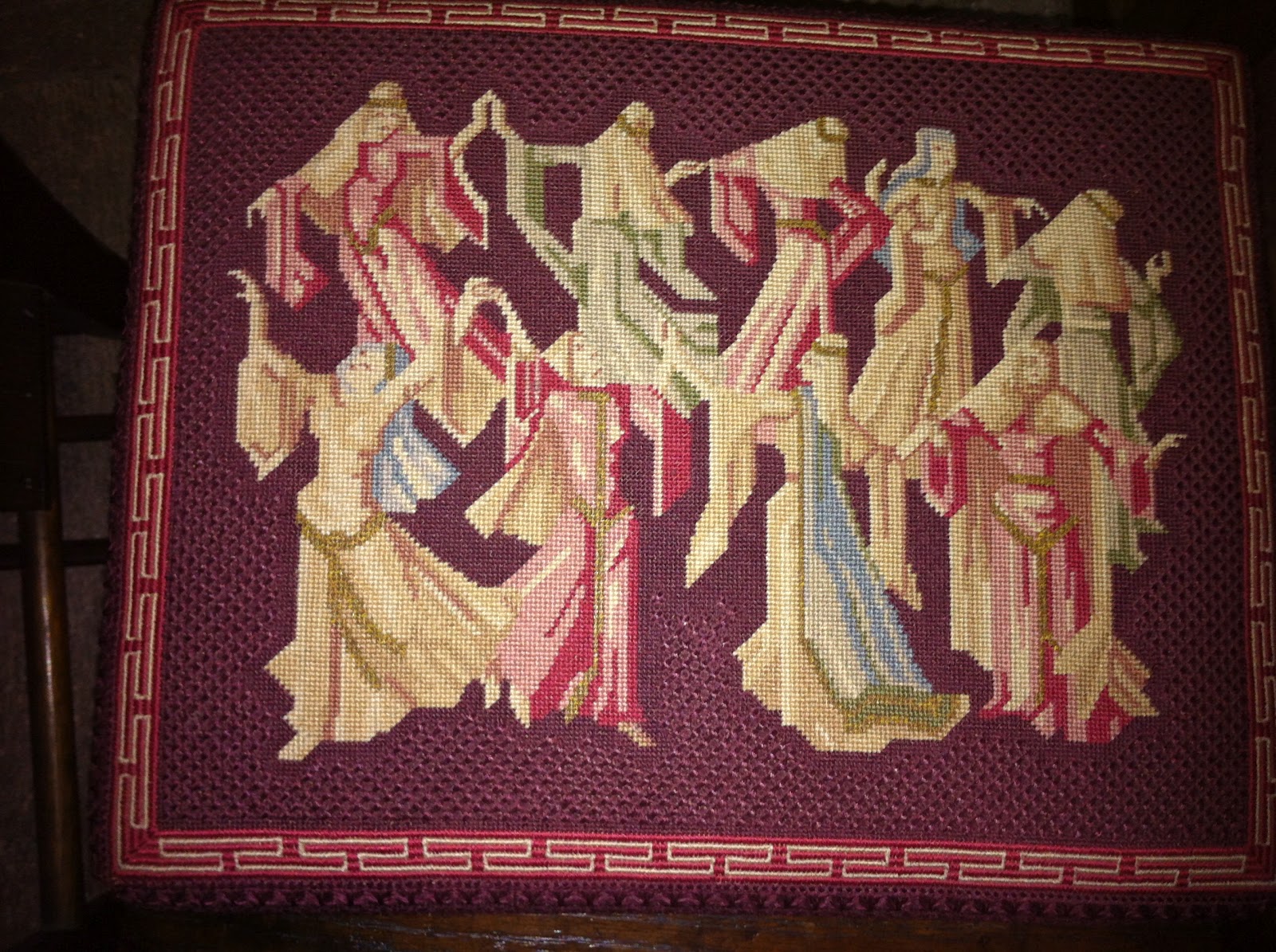 Rocky Mountain Stitcher 12 Days of Christmas Needlework chair pads at