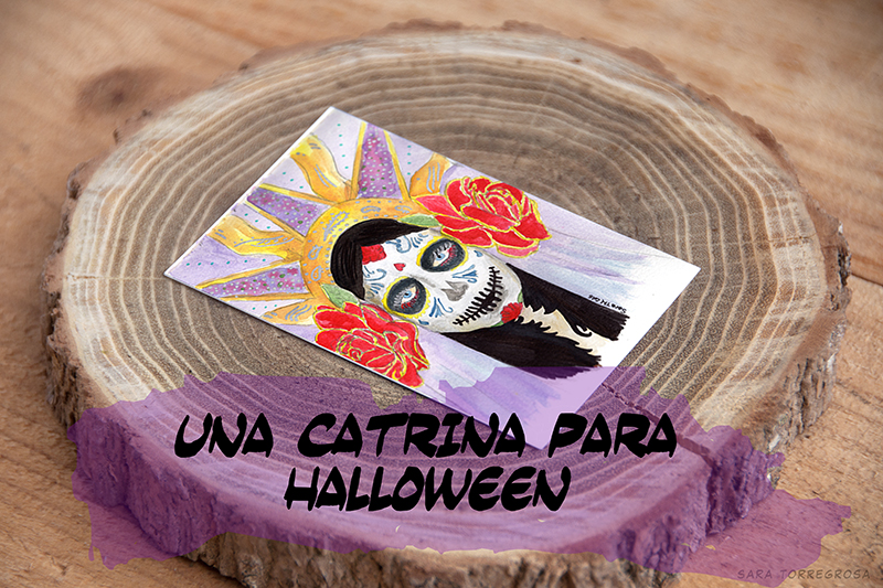 Ilustración de Catrina para el Reto Facilísimo de Halloween por Sara Torregrosa www.saratorregrosa.com