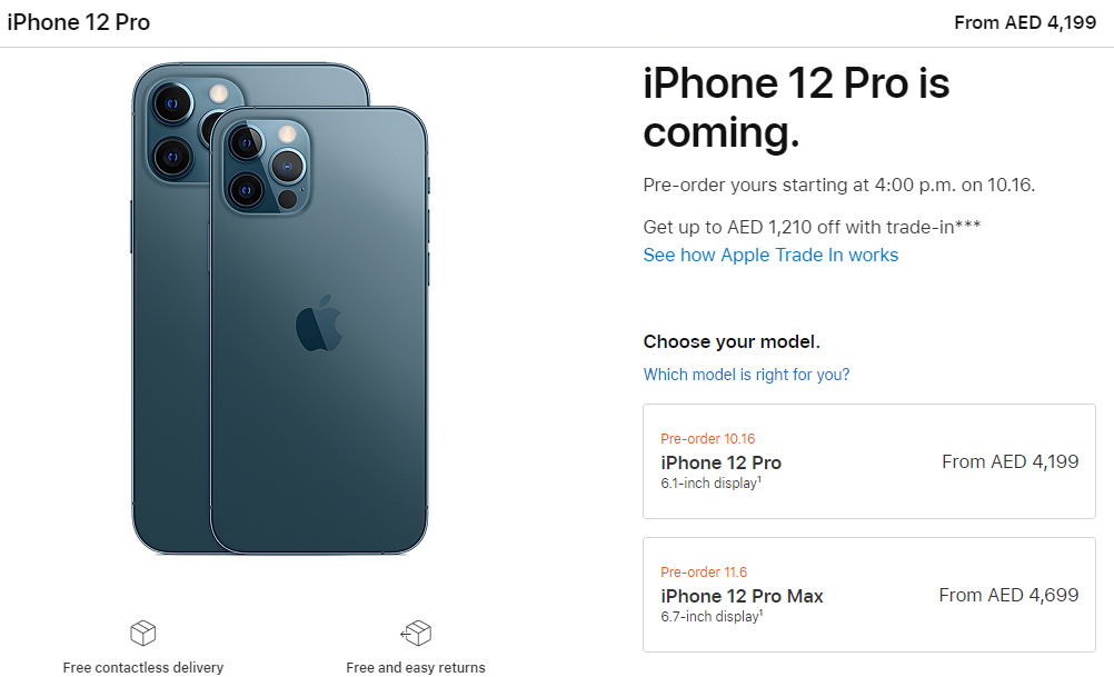 Apple Iphone 12 Mini Pro Max Pre Order Price Features In Dubai Uae