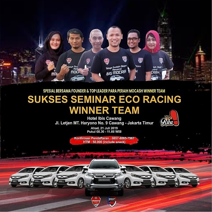 Cara Menyelenggarakan Acara Home Sharing Bisnis Coaching Seminar Eco Racing Rahasia Hidup Sukses Bebas Hutang Bahagia Kaya Sejahtera