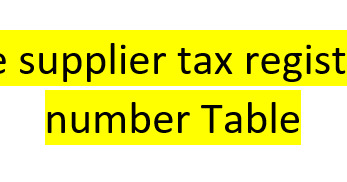 Oracle Application's Blog: Oracle supplier tax registration number Table