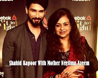 Shahid Kapoor Mother, Real Mother